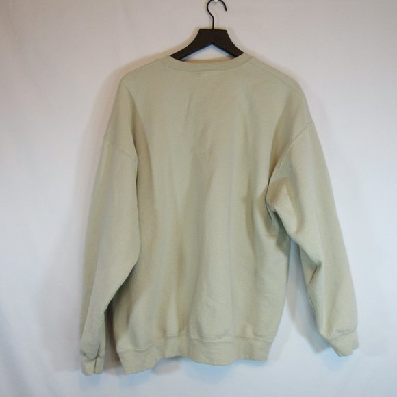 Gildan Beige Tan Crew Neck Winter Skiing Snowboard Goggles Sweatshirt - Picture 6 of 6